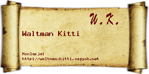 Waltman Kitti névjegykártya