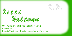 kitti waltman business card
